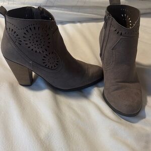 Gray Ankle Boots